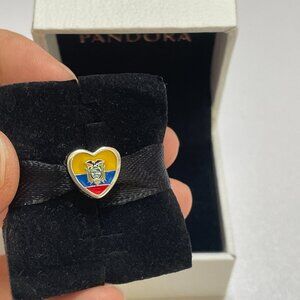 Pandora Ecuador Flag Exclusive Heart Charm Bead